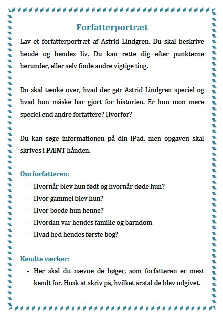 Forfatterportræt Astrid Lindgren