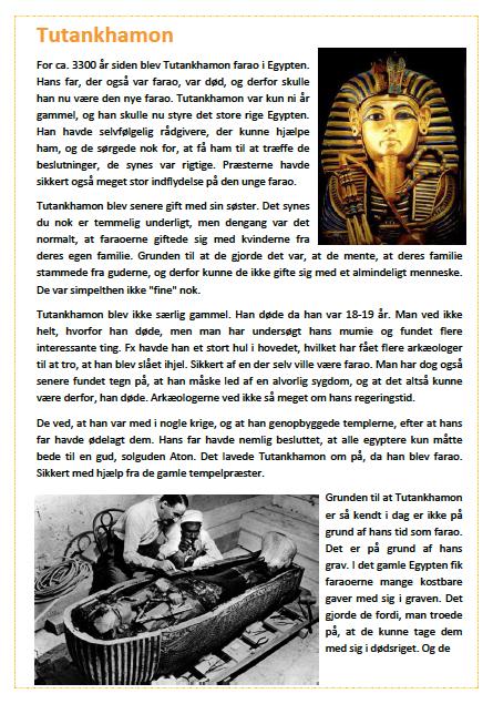 Tutankhamon (3. klasse)