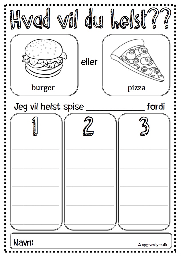 Hvad vil du helst – pizza eller burger