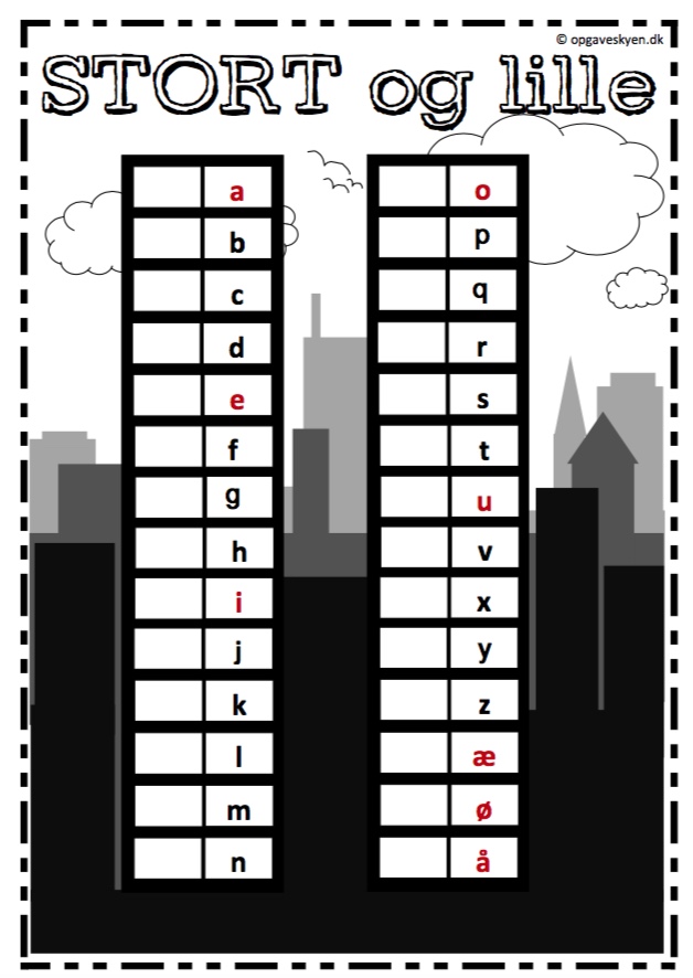 Bogstaver – Lille til stor
