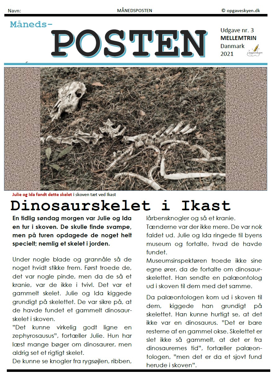 Månedsposten 3 – dinosaur