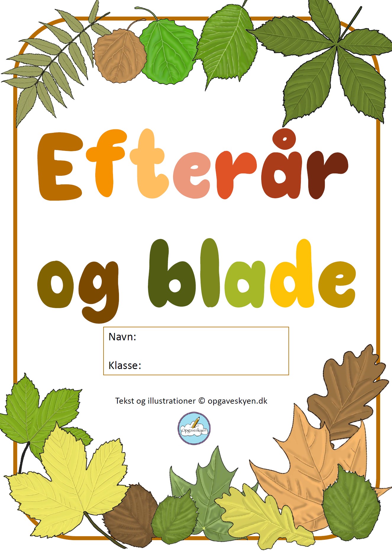 Efterår og blade – arbejdshæfte