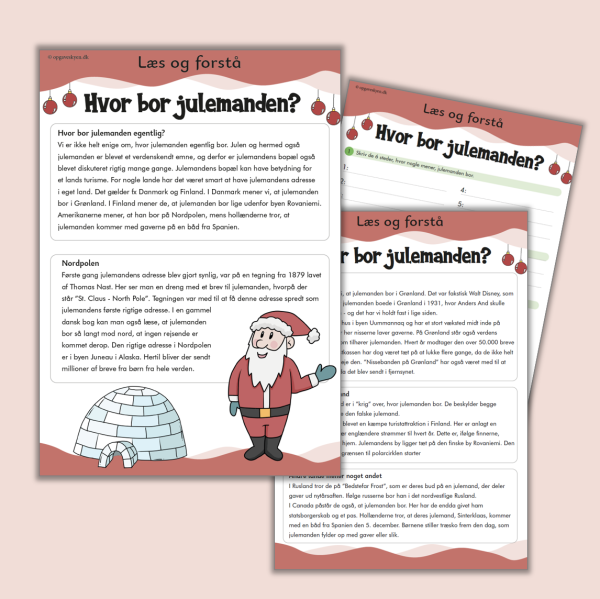 Læs og forstå – Hvor bor julemanden?