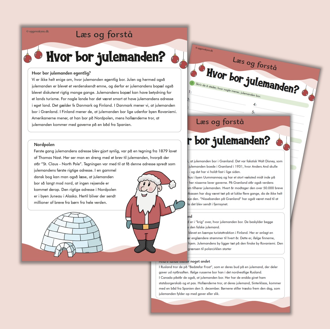 Læs og forstå – Hvor bor julemanden?